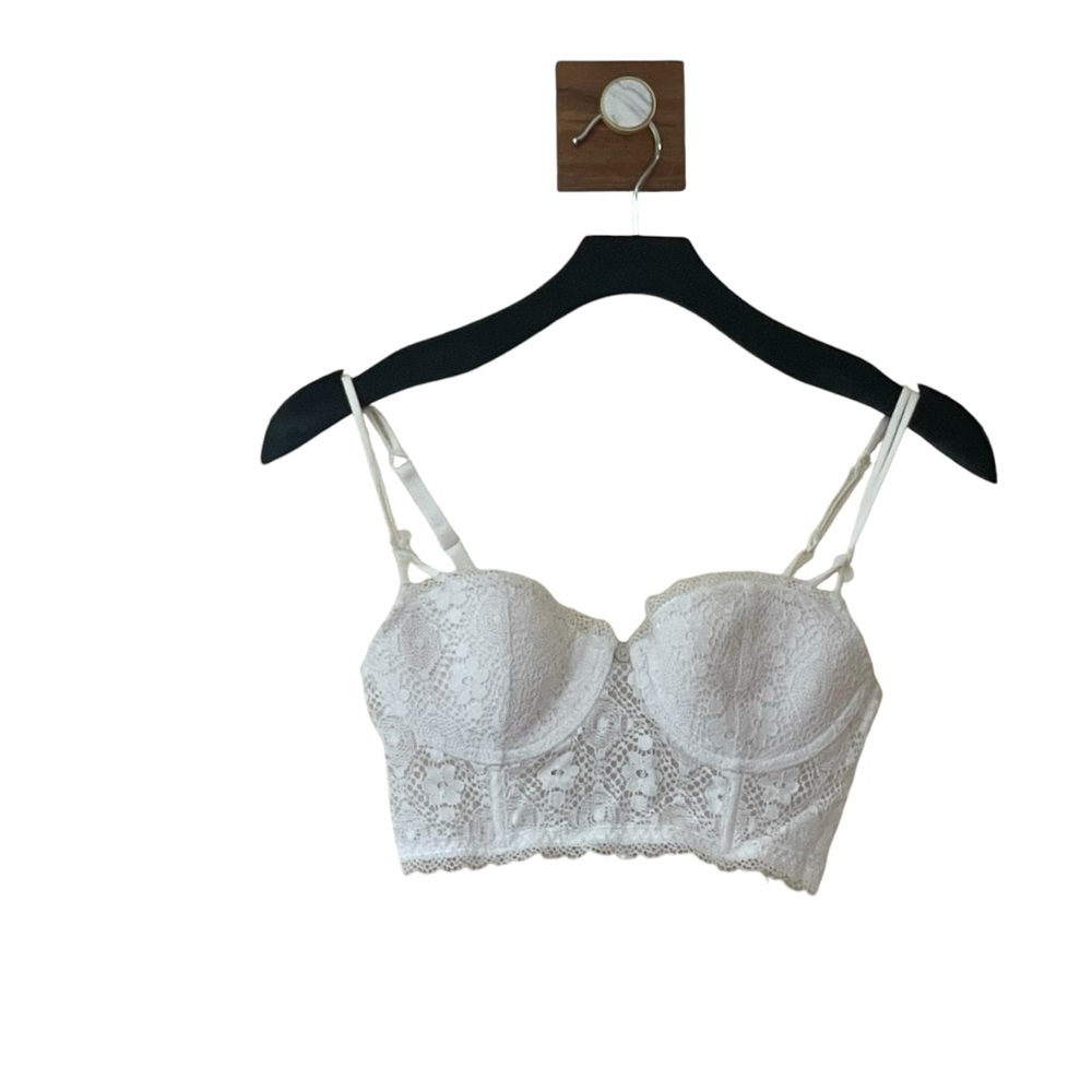 Calypso St. Barth for Target White Lace Cropped Bustier‎